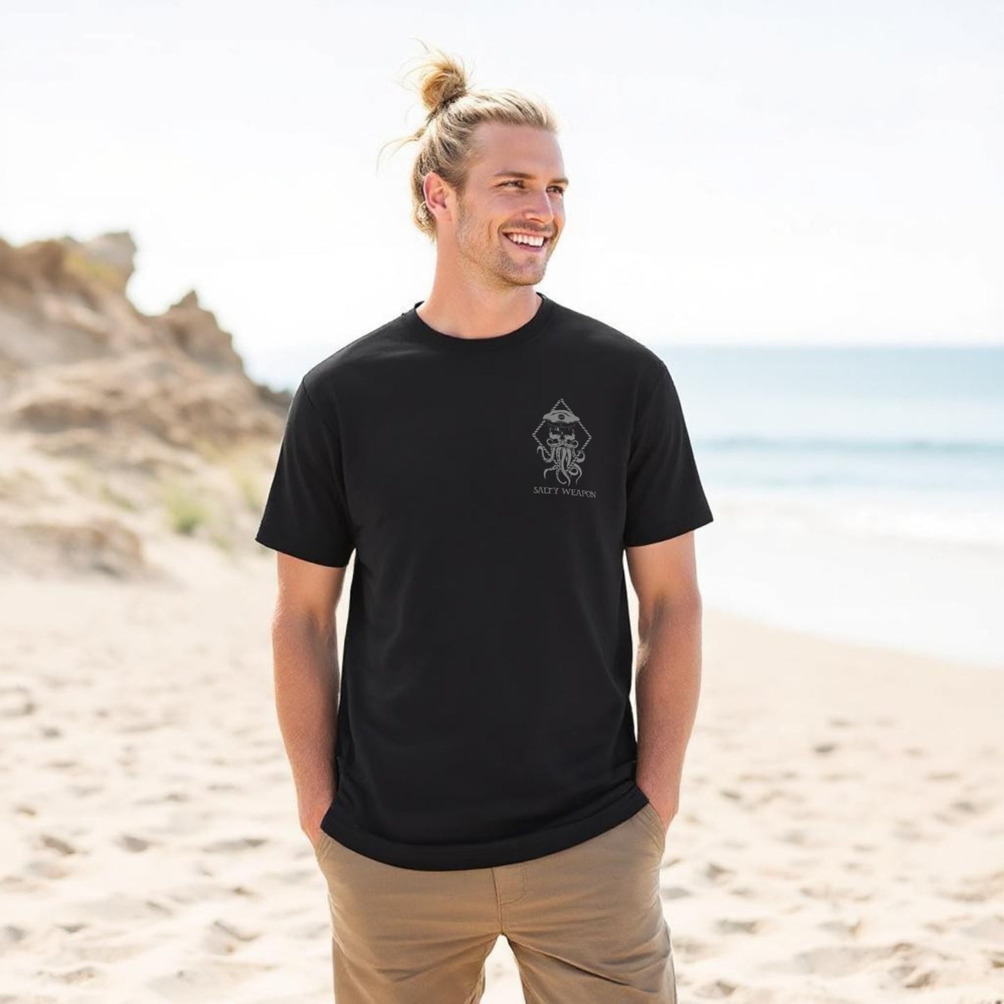 SALTY WEAPON COASTAL TEE – NAUTICAL OCTOPUS LOGO | CLASSIC T-SHIRT (4 COLORS)
