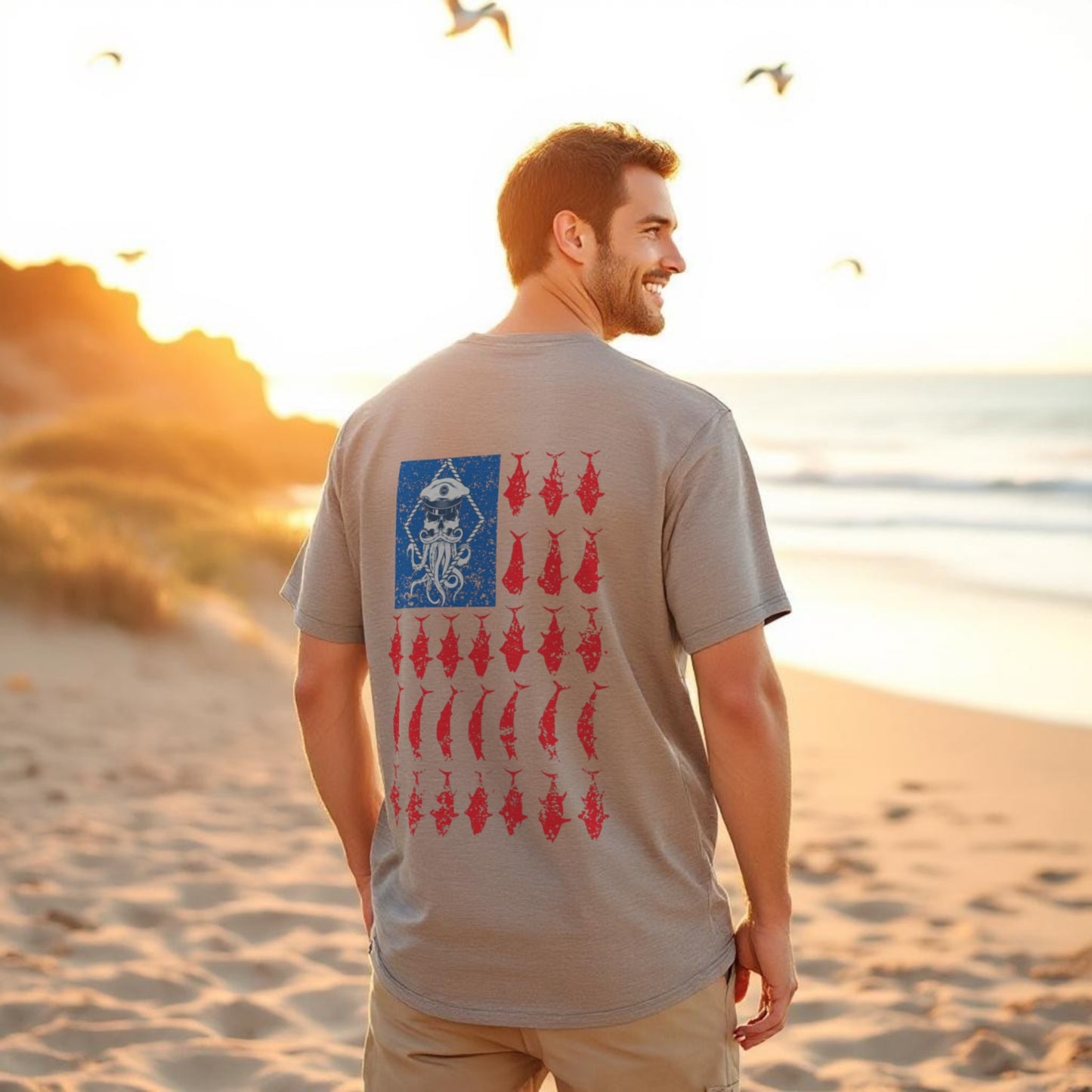 AMERICAN FLAG COASTAL TEE – SALTY WEAPON PATRIOTIC T-SHIRT (6 COLORS)