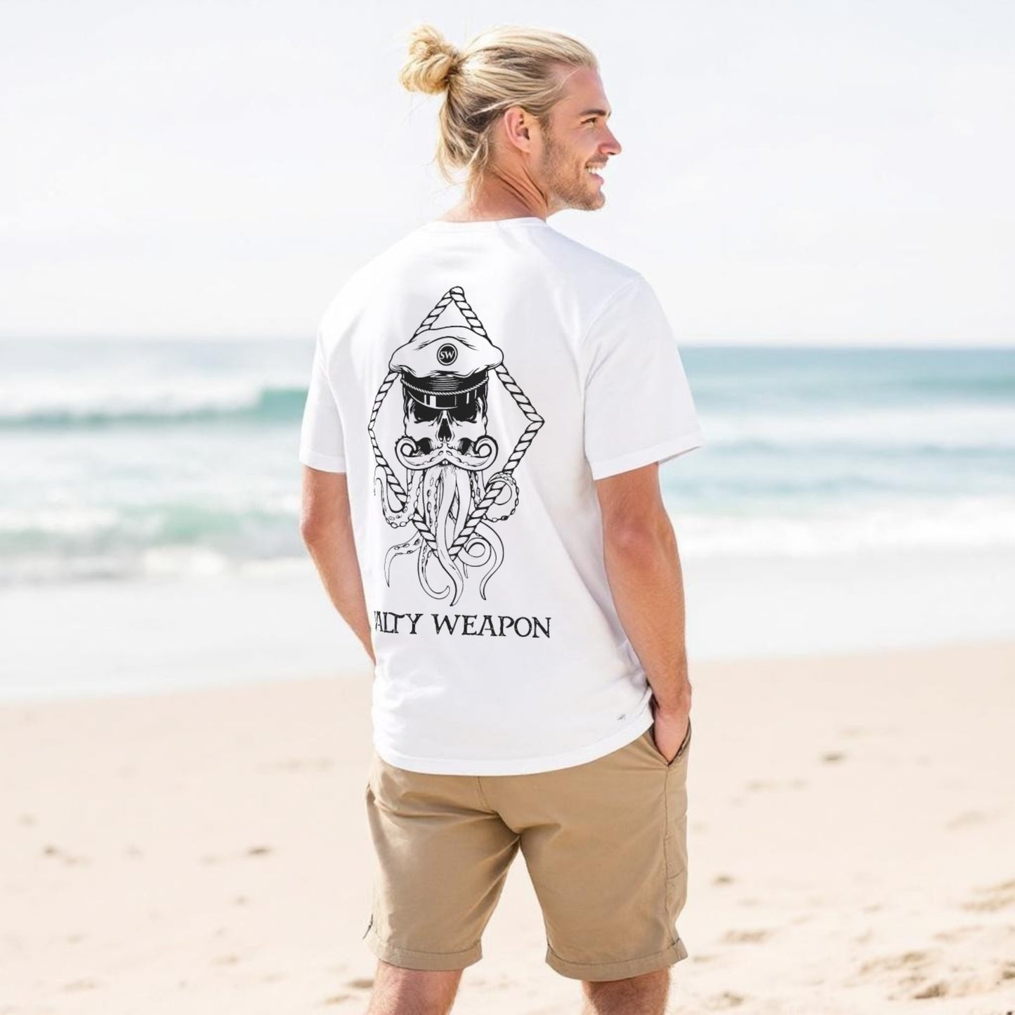 SALTY WEAPON COASTAL TEE – BLACK NAUTICAL OCTOPUS LOGO | CLASSIC T-SHIRT (3 COLORS)
