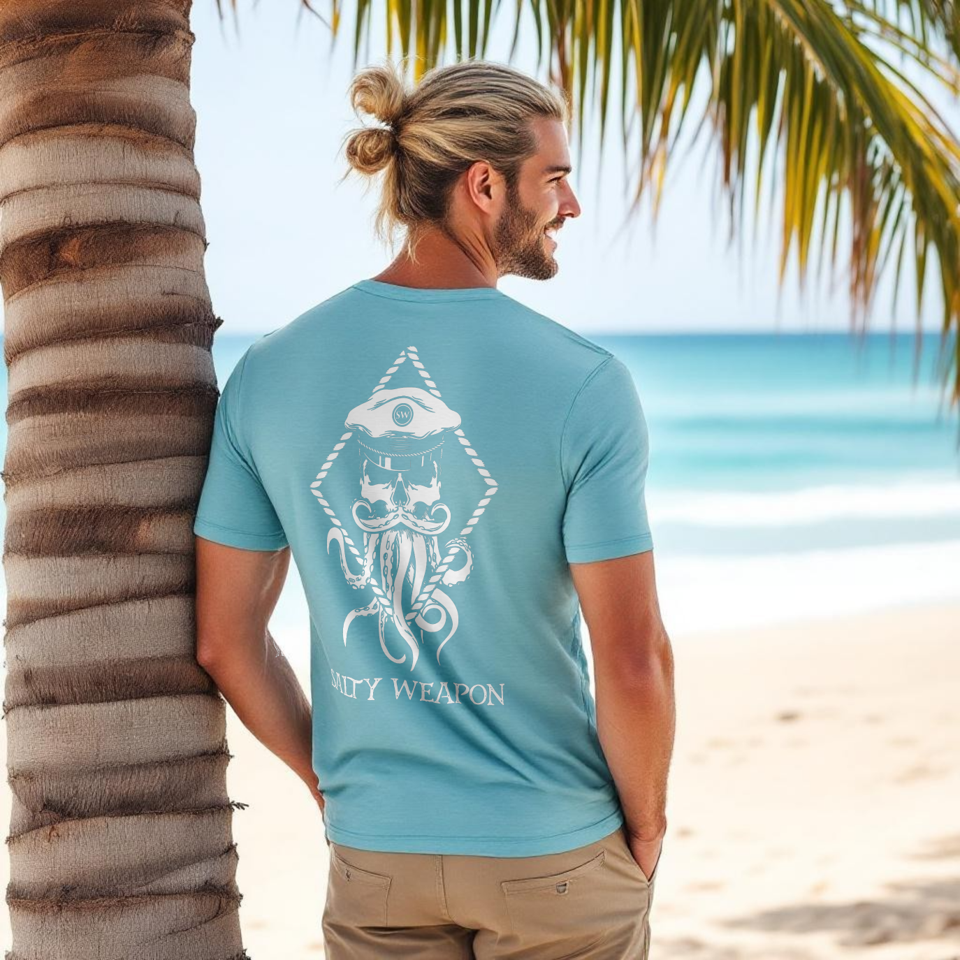 SALTY WEAPON COASTAL TEE – NAUTICAL OCTOPUS LOGO | CLASSIC T-SHIRT (4 COLORS)