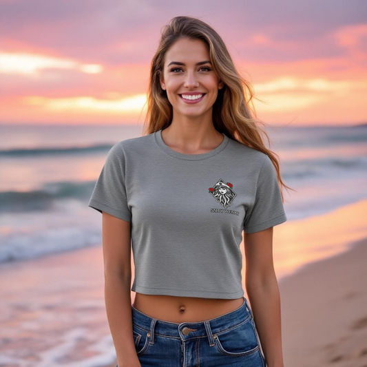 SALTY WEAPON WOMEN’S SHORT SLEEVE CROP TOP – COASTAL TEE WITH LOOSE FIT (8 COLORS)