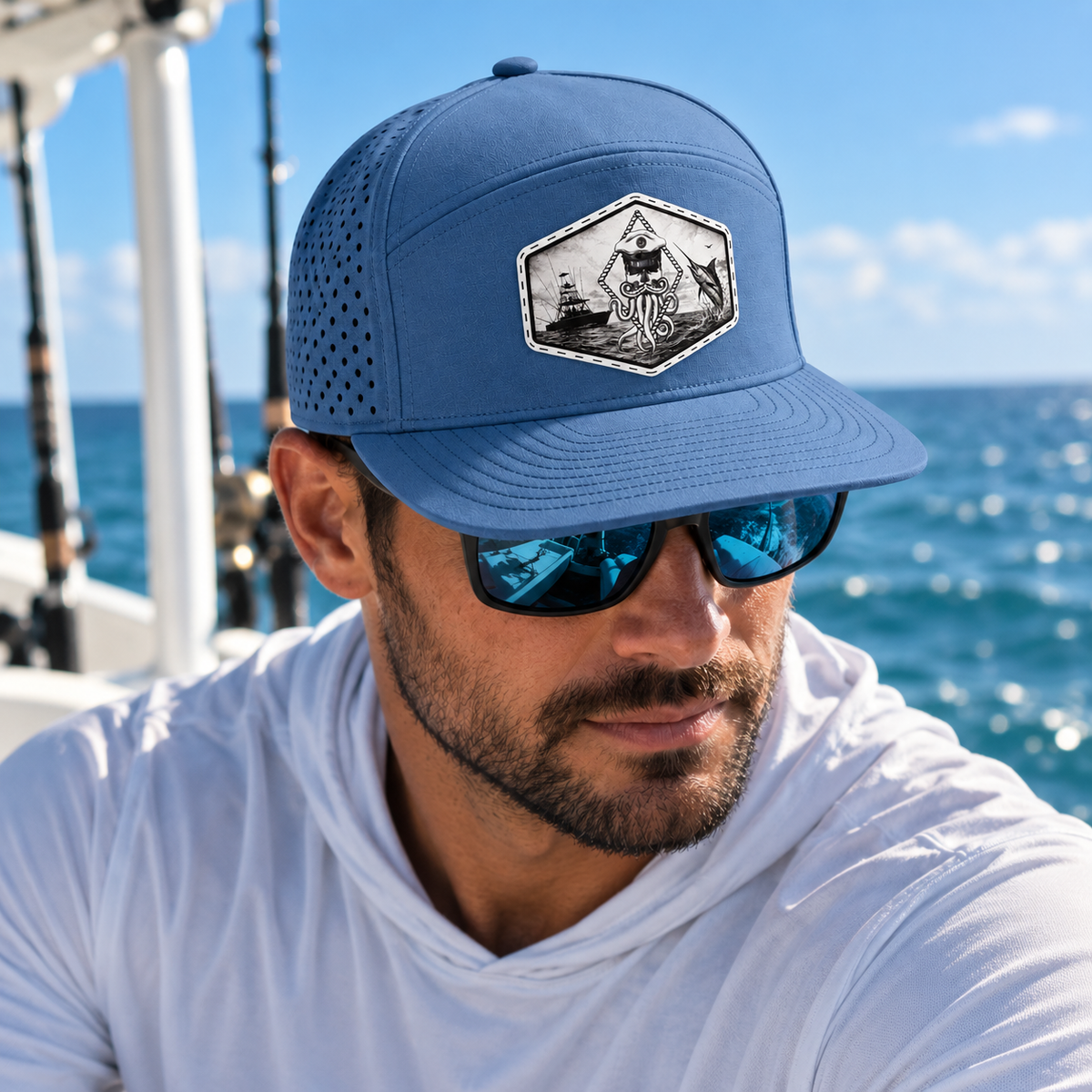 CAPTAIN JACK PERFORATED PERFORMANCE FLAT SNAPBACK (3 COLORS)