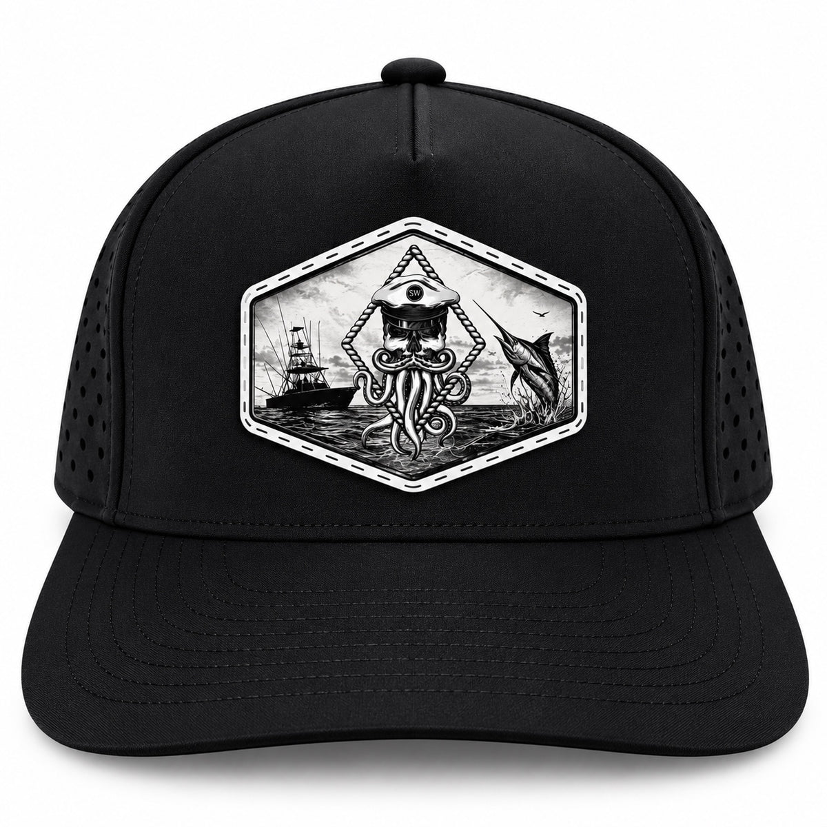CAPTAIN JACK PERFORATED PERFORMANCE TRUCKER SNAPBACK (14 COLORS)