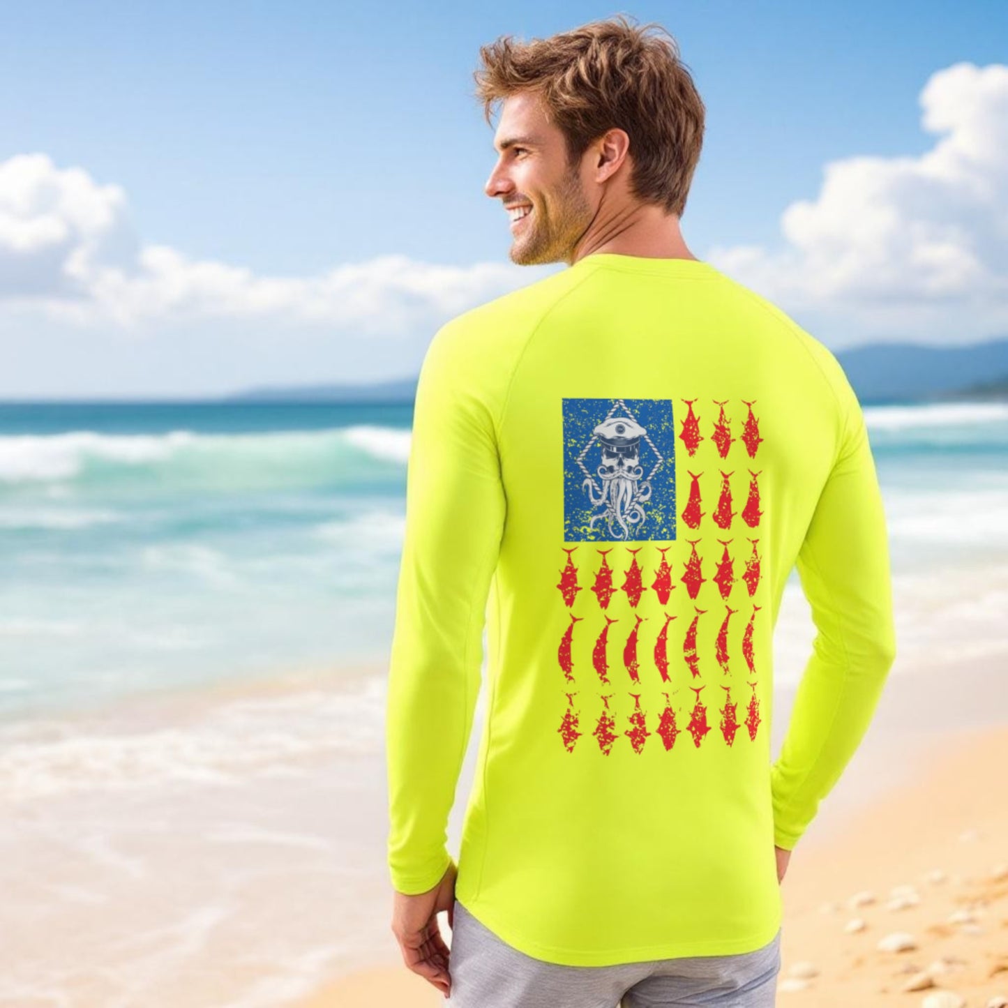 🔥 SALE – SALTY WEAPON UV PERFORMANCE SHIRT – AMERICAN FLAG LONG SLEEVE FOR FISHING & OUTDOORS (2 COLORS)