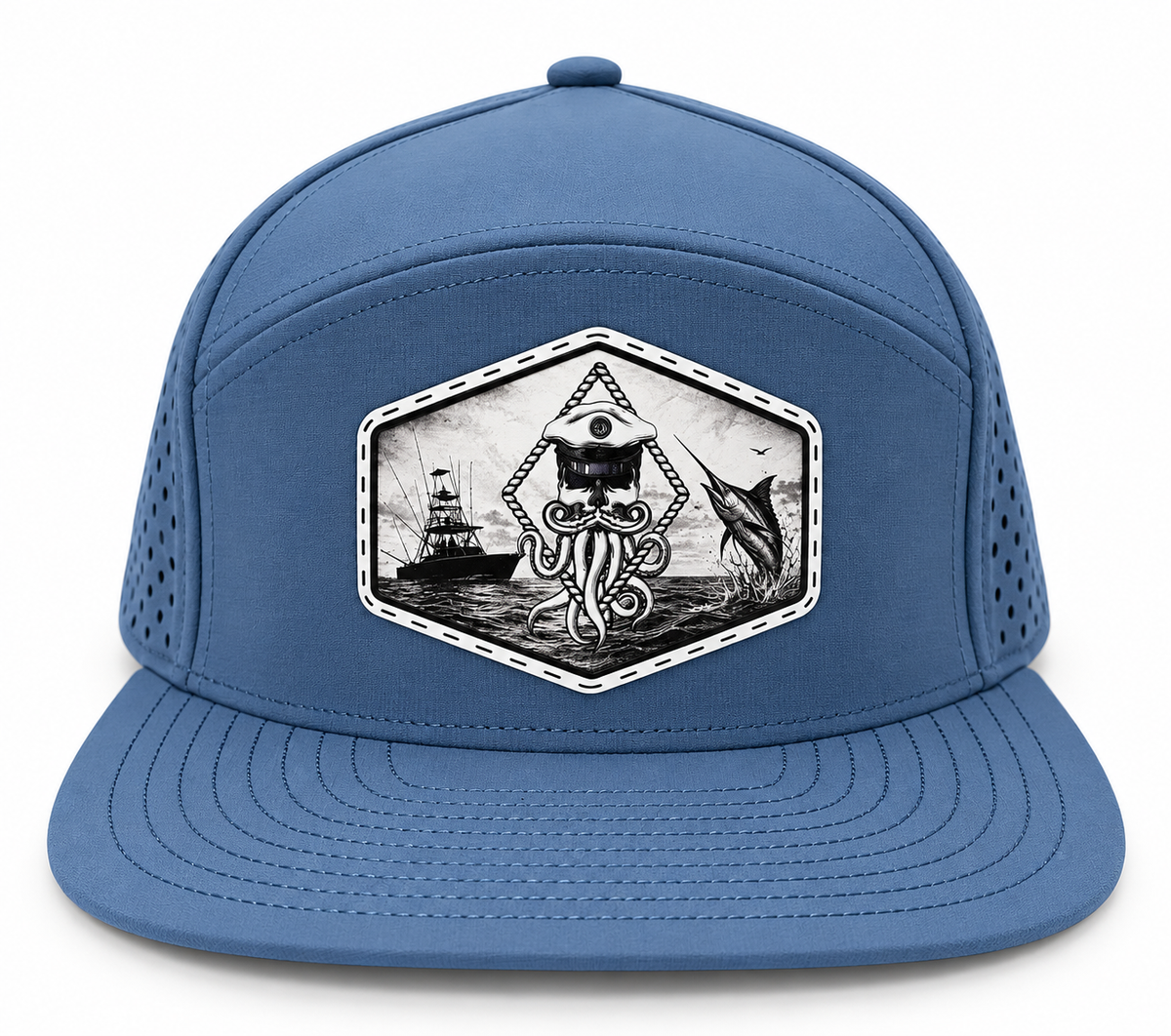CAPTAIN JACK PERFORATED PERFORMANCE FLAT SNAPBACK (3 COLORS)