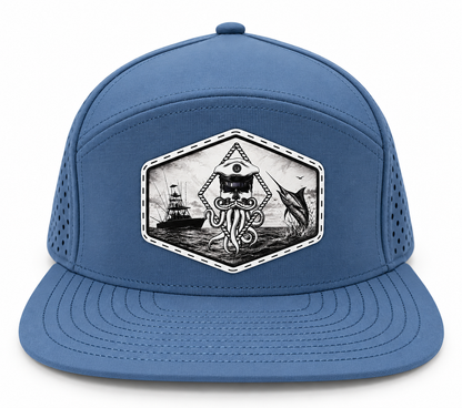 CAPTAIN JACK PERFORATED PERFORMANCE FLAT SNAPBACK (3 COLORS)