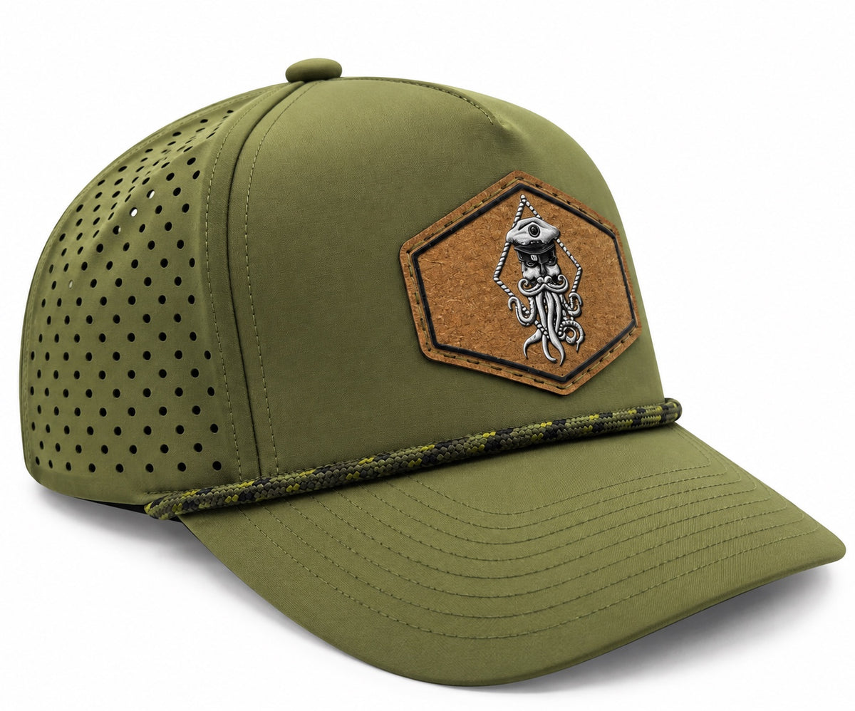 CAPTAIN JACK PERFORATED PERFORMANCE TRUCKER SNAPBACK (14 COLORS)