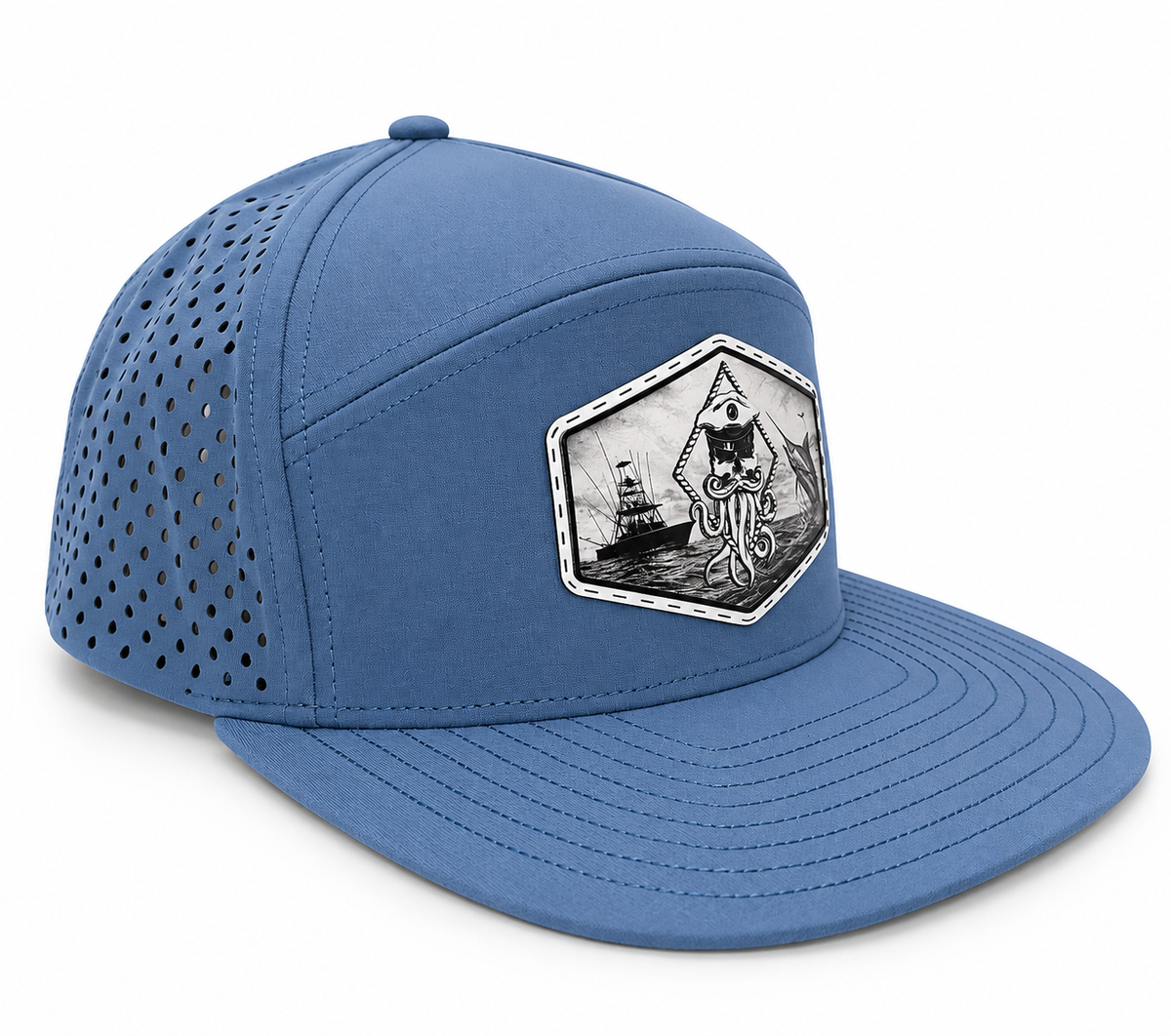 CAPTAIN JACK PERFORATED PERFORMANCE FLAT SNAPBACK (3 COLORS)