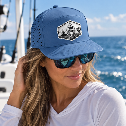 CAPTAIN JACK PERFORATED PERFORMANCE FLAT SNAPBACK (3 COLORS)