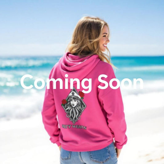 SALTY WEAPON WOMEN’S FLEECE HOODIE – COASTAL NAUTICAL DESIGN (COMING SOON)