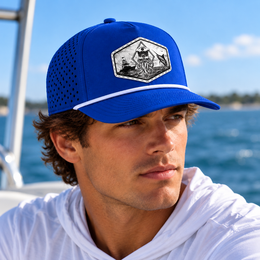 CAPTAIN JACK PERFORATED PERFORMANCE TRUCKER SNAPBACK (14 COLORS)